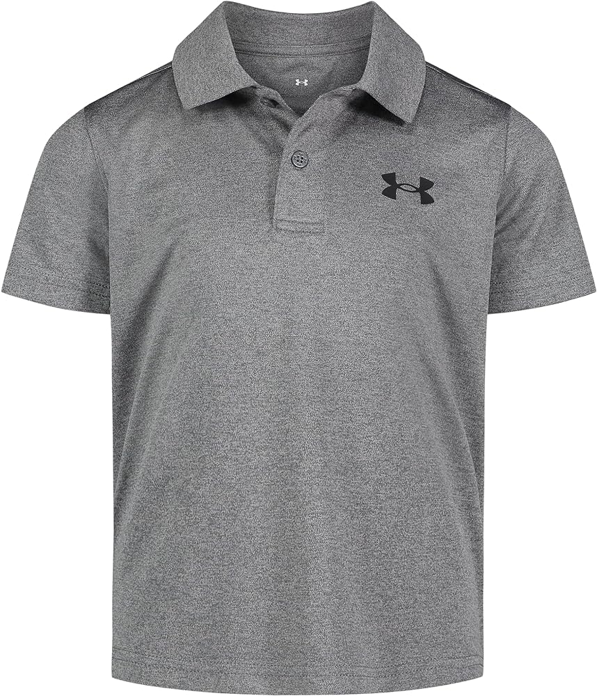 Under Armour Boys' Short Sleeve Ua Match Polo Collared Shirt, Chest Logo, Soft & Comfortable