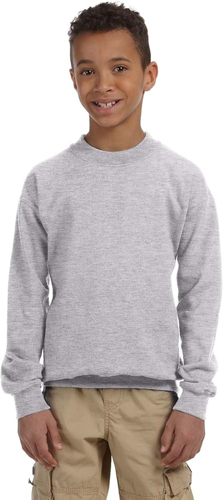 Gildan Activewear 50/50 Youth Crewneck Sweatshirt, XL, Sport Grey