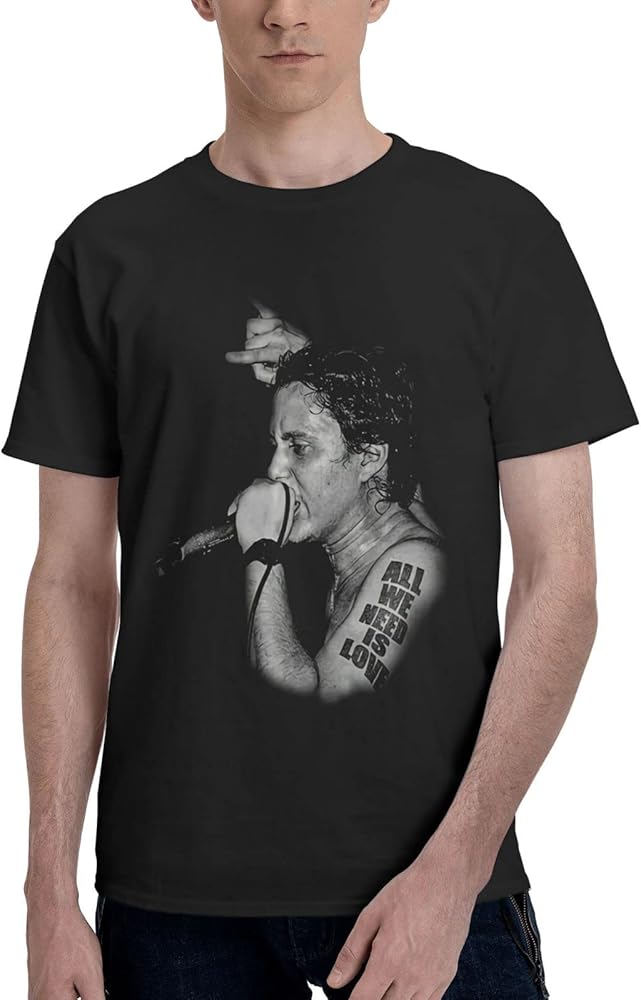 Canserbero T Shirt Mens Unique Round Neckline Cotton Short Sleeve Tshirt