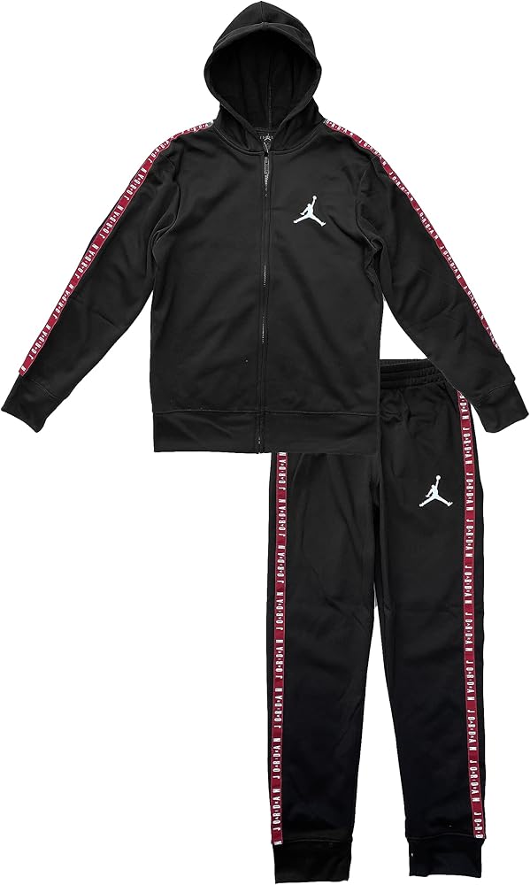 Jordan Nike Big Boys Air Hooded Therma Taping Jacket And Pants 2 Piece Set