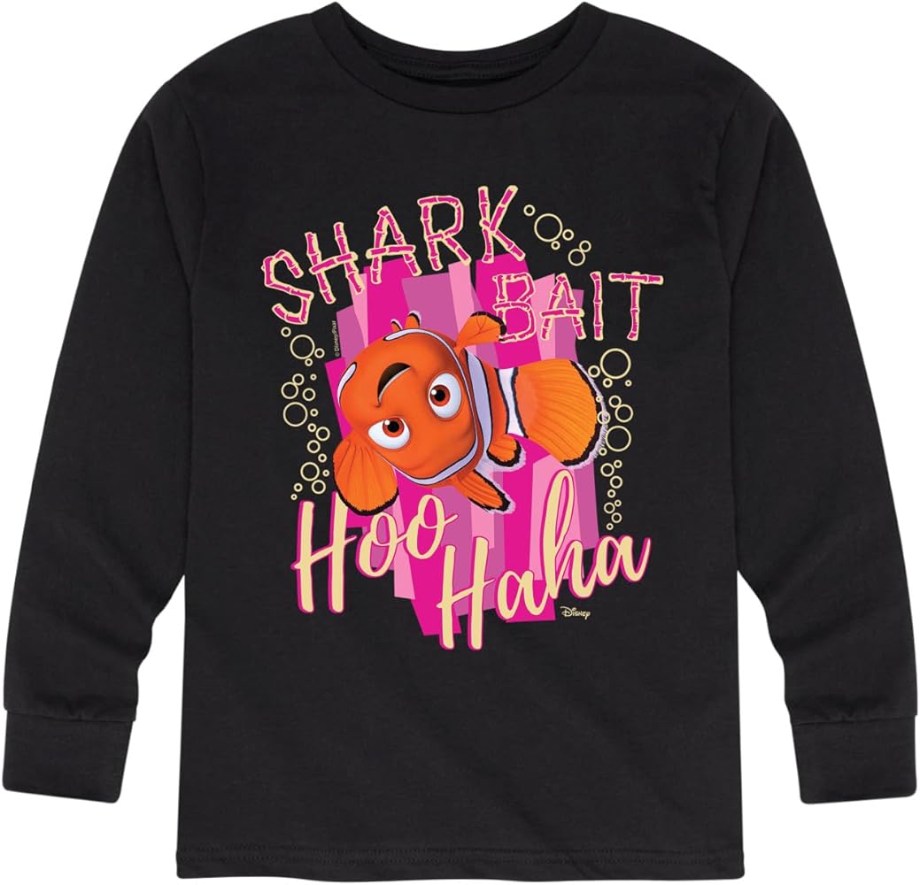 Disney Finding Nemo - Shark Bait Hoo Haha - Toddler and Youth Long Sleeve Graphic T-Shirt