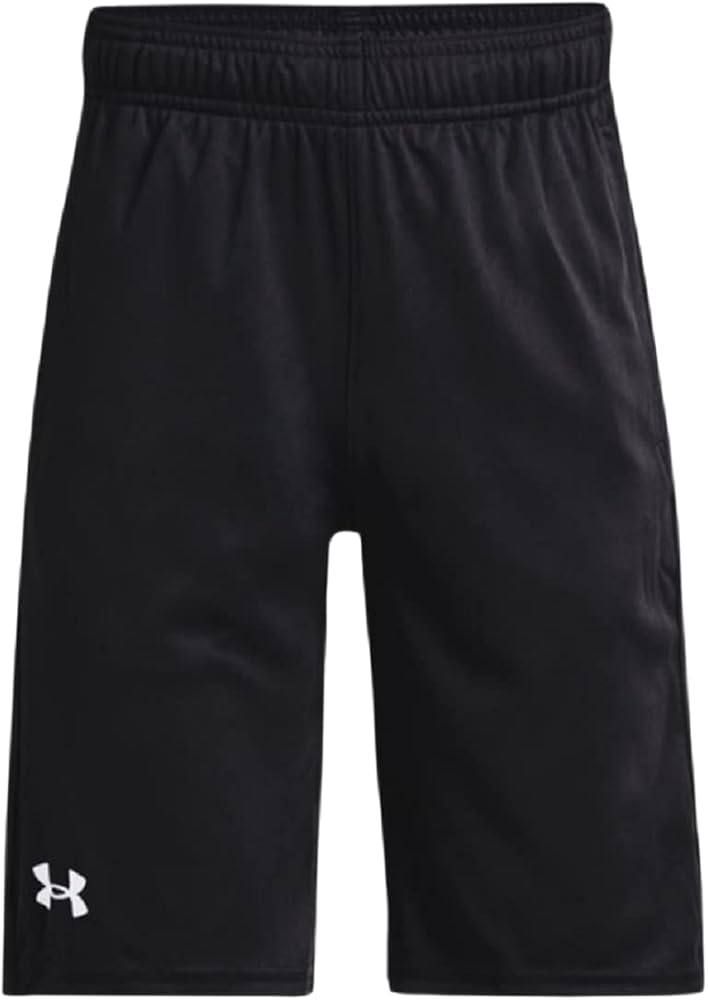 Under Armour Boys' UA Velocity Shorts (Black/White-001, Large)