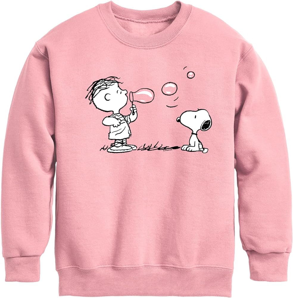 HYBRID APPAREL - Peanuts - Snoopy Bubbles - Toddler & Youth Crewneck Fleece Sweatshirt