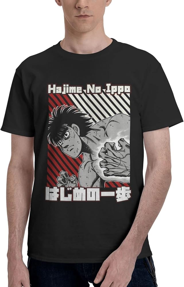 Anime Hajime No Ippo T Shirt Men's Summer Manga Round Neck Tops Casual Short Sleeves Tee