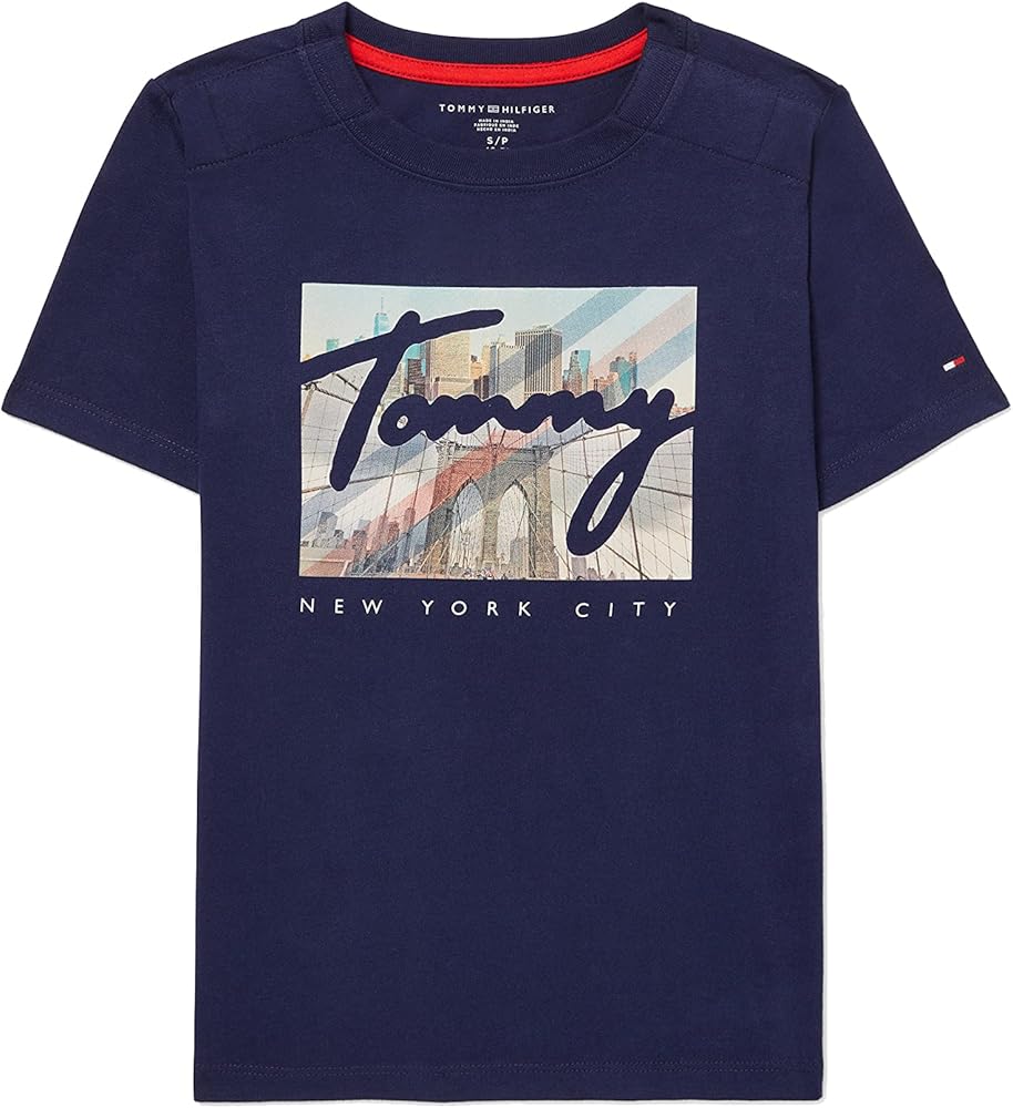 Tommy Hilfiger Boy's Adaptive Tommy Fashion T-shirt With Velcro Closure