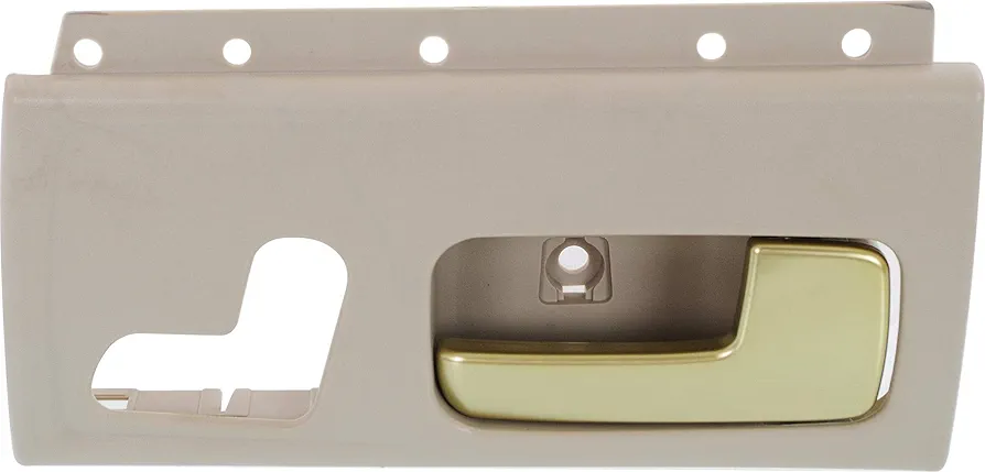 Garage-Pro Interior Door Handle Compatible with 2003-2011 Lincoln Town Car Front, Passenger Side Beige Bezel with Chrome/Gold Lever