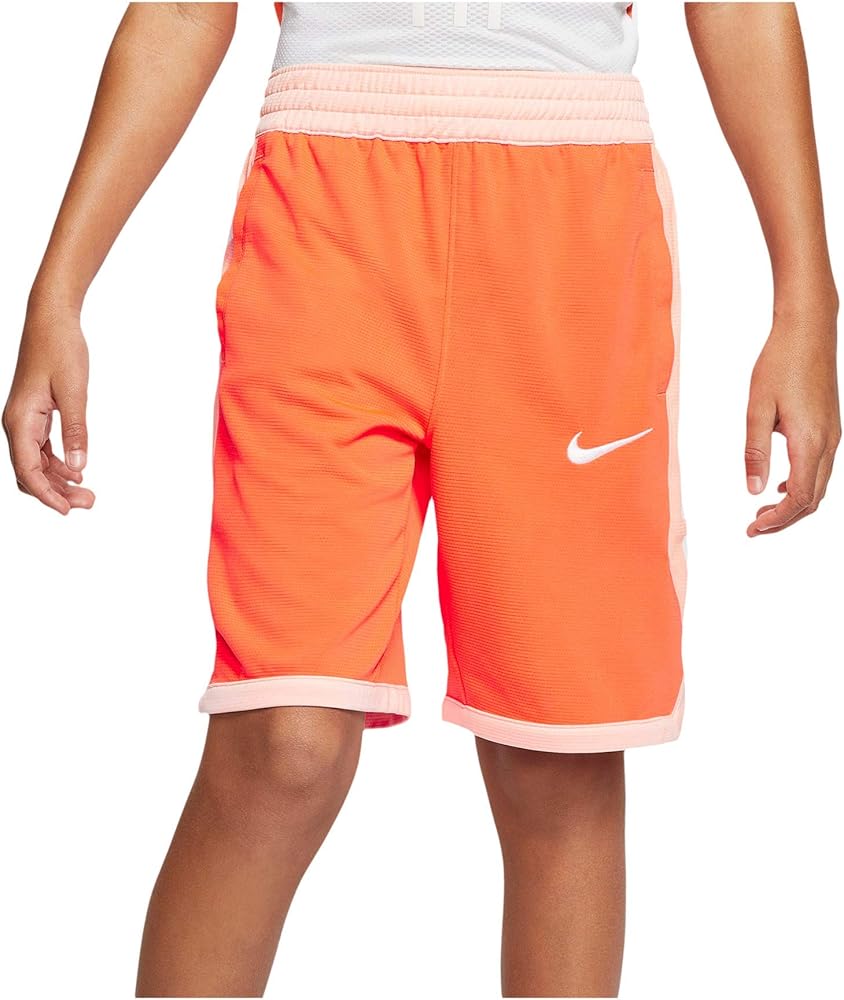 Nike Kids Boy's Dry Elite Basketball Shorts (Little Kids/Big Kids) Hyper Crimson/Washed Coral/White LG (12-14 Big Kids)