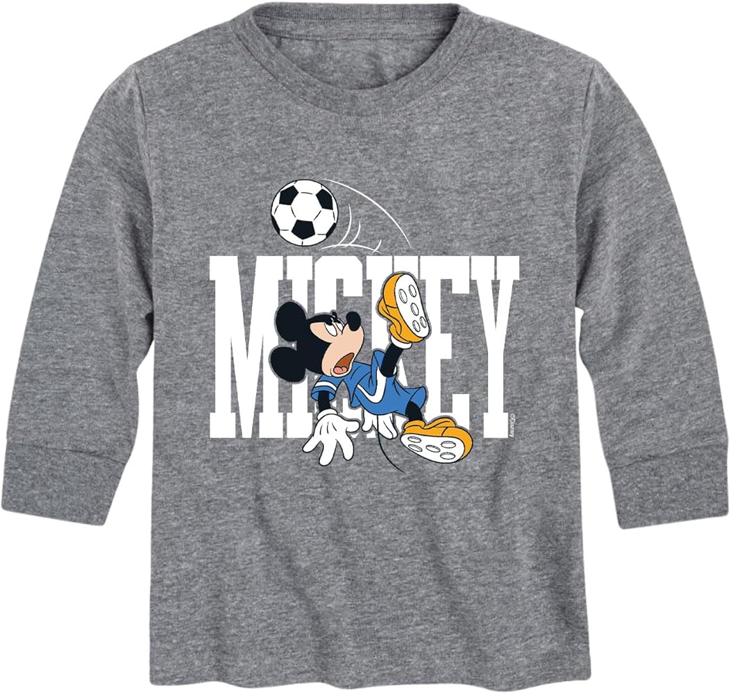 Disney Mickey & Friends - Mickey Soccer - Toddler and Youth Long Sleeve Graphic T-Shirt