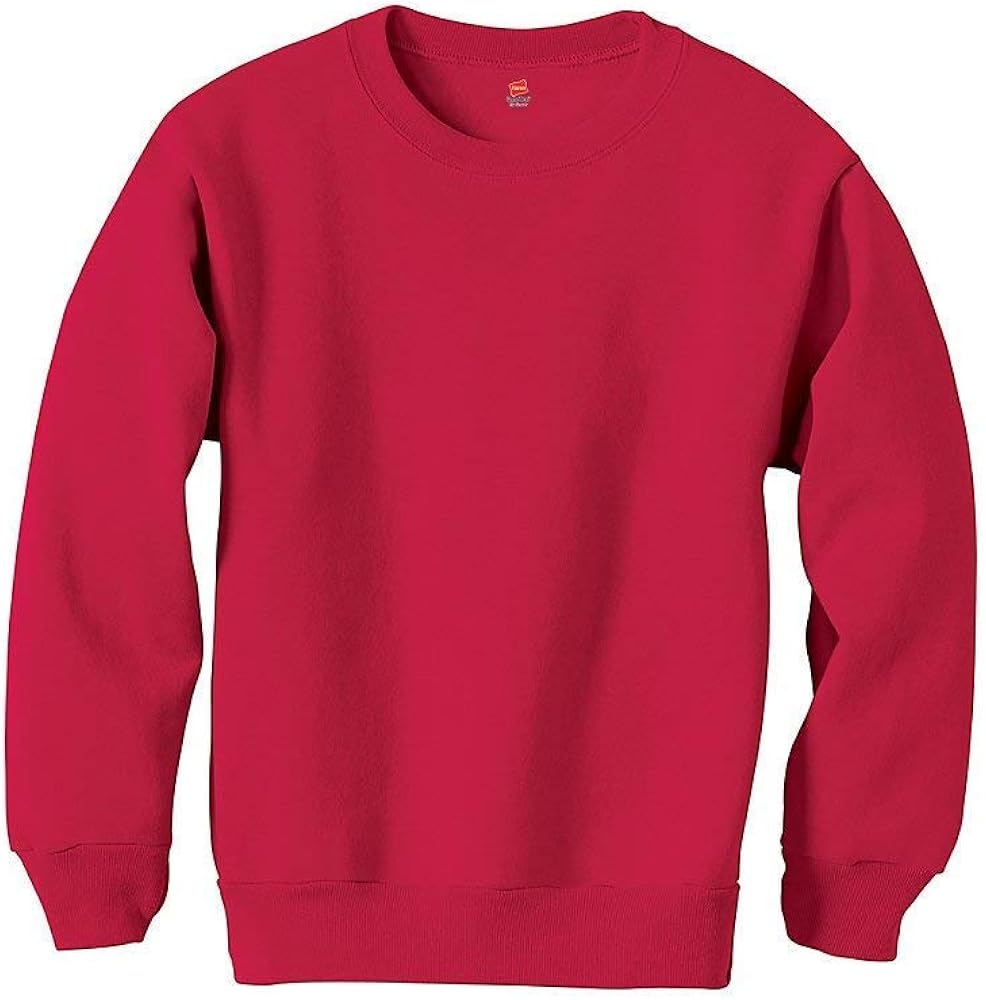 Hanes ComfortBlend EcoSmart Boy`s Crewneck Sweatshirt Deep Red