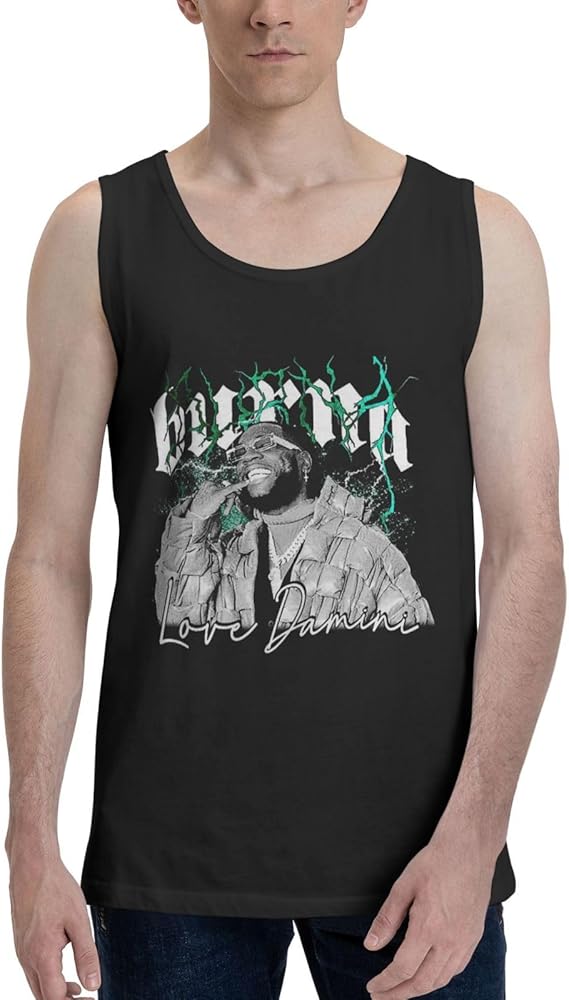 Burna Music Boy Rapper Tank Top Men's Cotton Casual Vest Summer Round Neckline Sleeveless T-Shirts