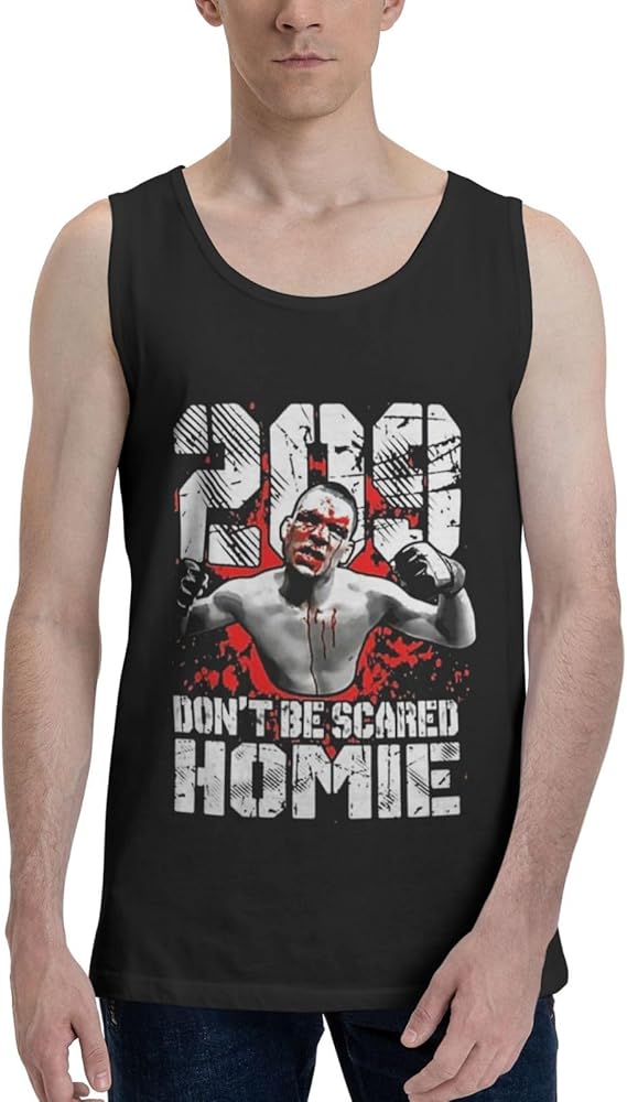 Nate Diaz Tank Top Boys Summer Casual Dry Fit Sleeveless Muscle Workout T Shirts Bodybuilding Beach Top