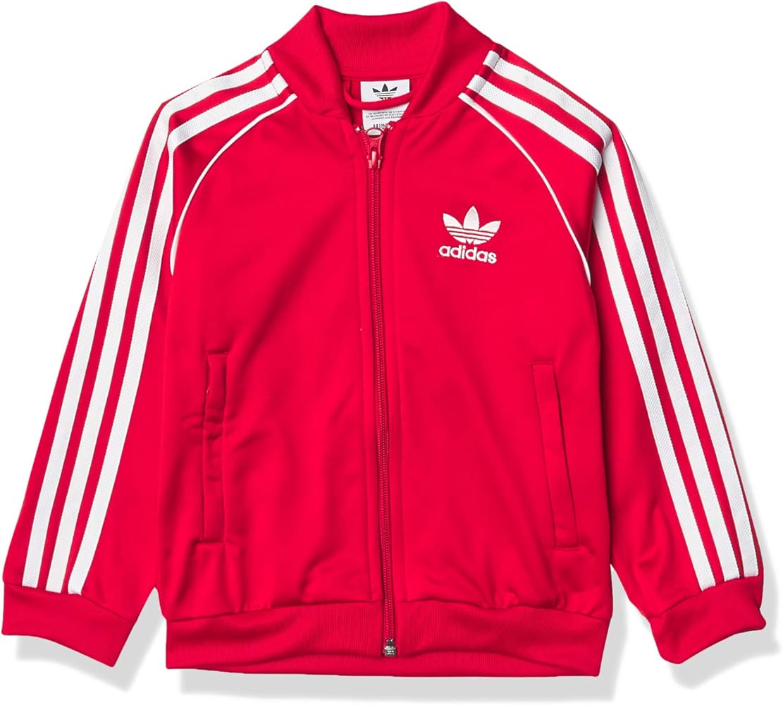 adidas Originals unisex-youth SST Track Top Scarlet/White Large