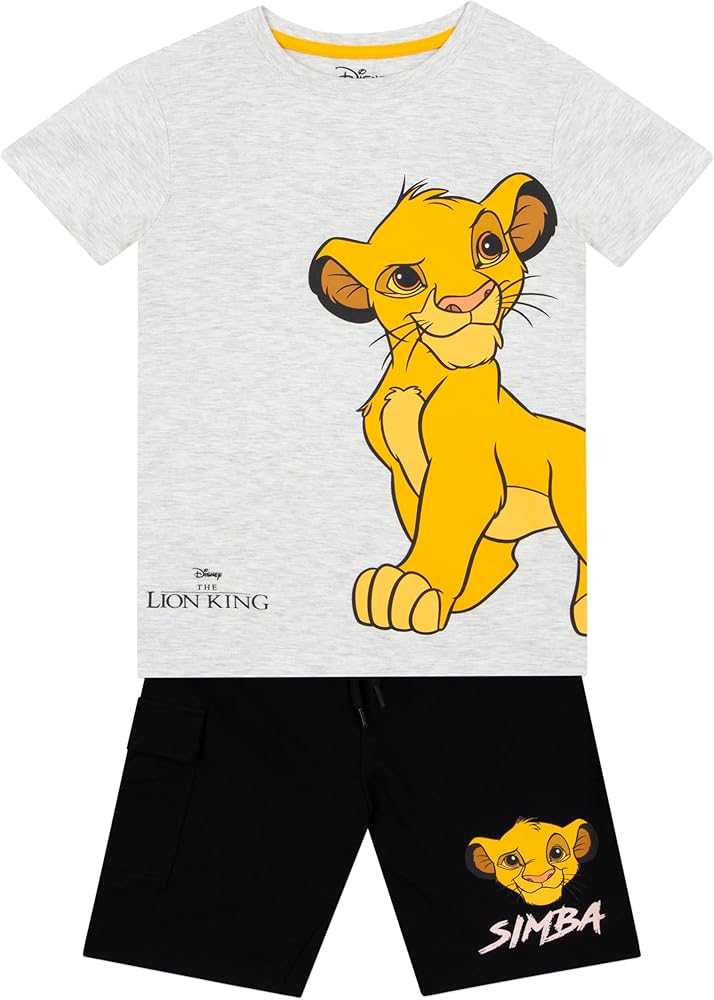 Disney 2 Piece Shorts Set | Boys Lion King Shirt And Shorts Set | Simba Boys Tshirt | Lion King Outfit