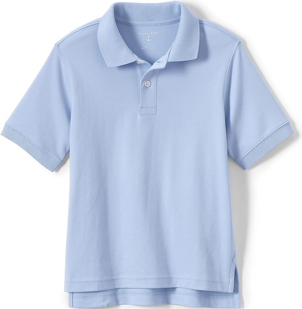 Lands' End School Uniform Kids Short Sleeve Interlock Polo Shirt