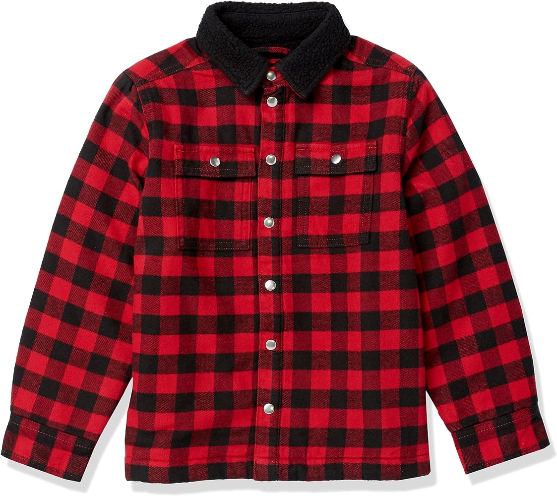 Amazon Essentials Boys and Toddlers' Flannel Shirt Jacket