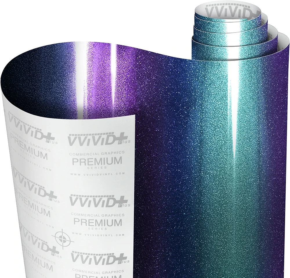 VViViD+ Gloss Metallic Chameleon Blue to Purple Color-Shift (1.5ft x 5ft) with Air Release