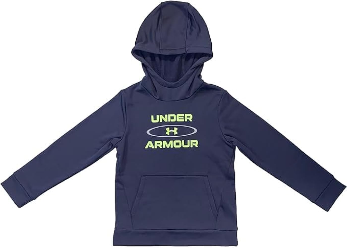 Under Armour Boys Fleece Hoodie (US, Alpha, Large, Regular, Tempered Steel/Yellow Ray - 558)