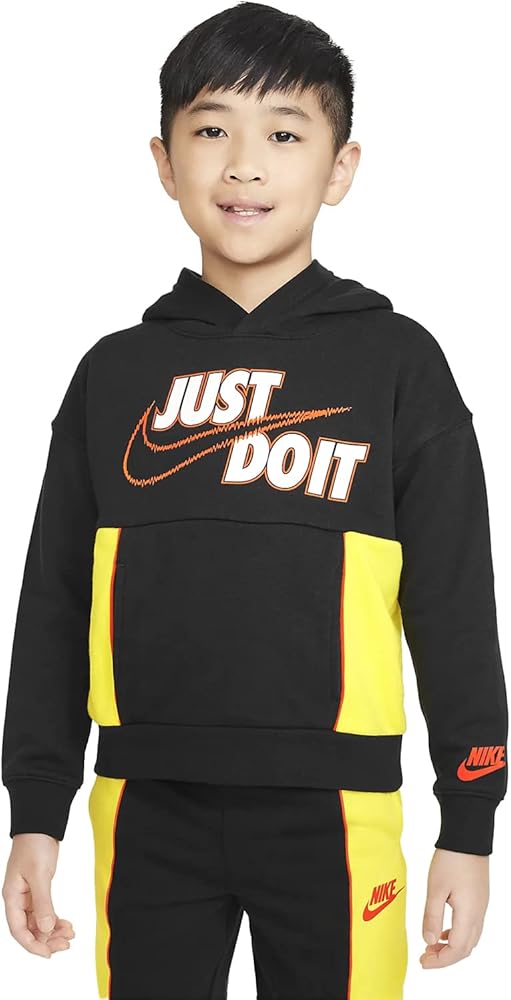 Nike Boy's Sportswear Be Real Pullover Hoodie (Little Kids/Big Kids) Black 6 Little Kid