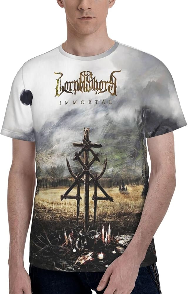 Lorna Shore T Shirt Man's Summer Comfortable Fit Soft Short Sleeve Round Neckline Basic Tee Tops