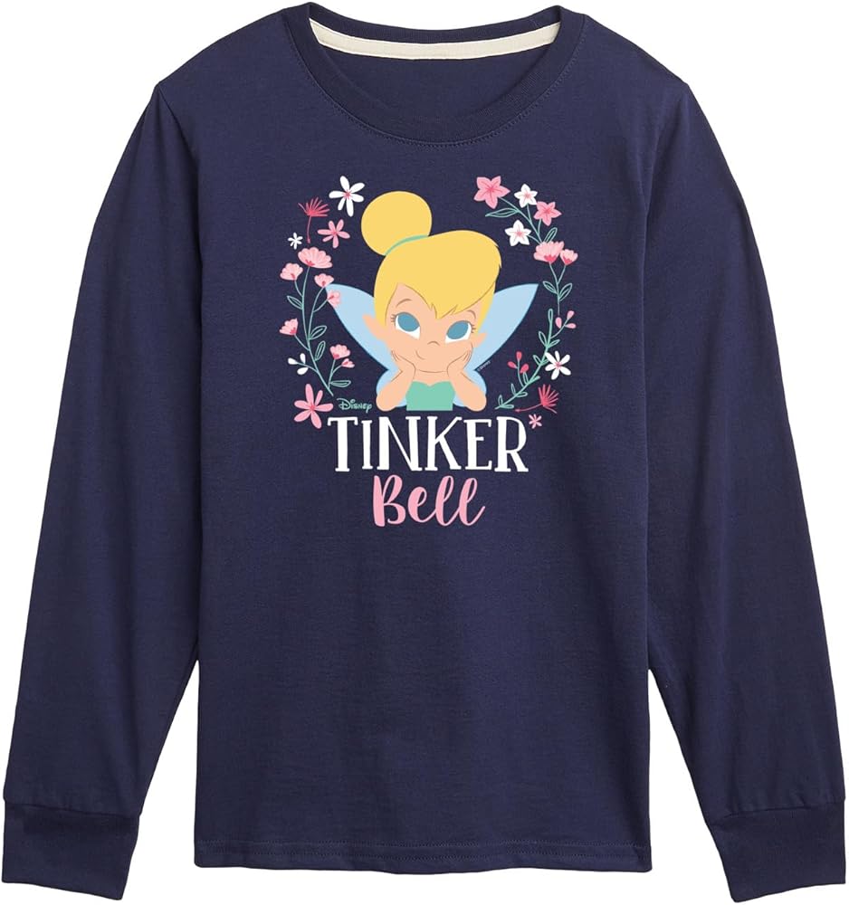 Disney Tinker Bell - Tinker Bell Floral - Toddler and Youth Long Sleeve Graphic T-Shirt