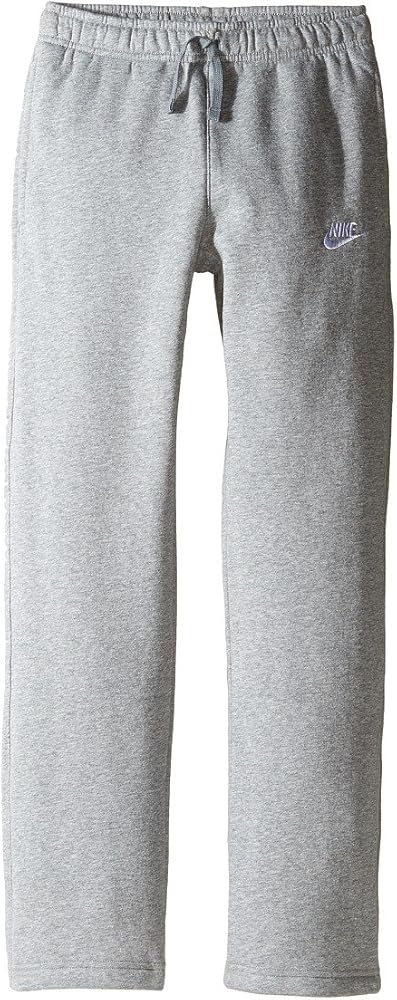 Nike Kids Sportswear Open Hem Pant Little Kids/Big Kids Dark Grey Heather/Dark Steel Grey/White Boys Casual Pants