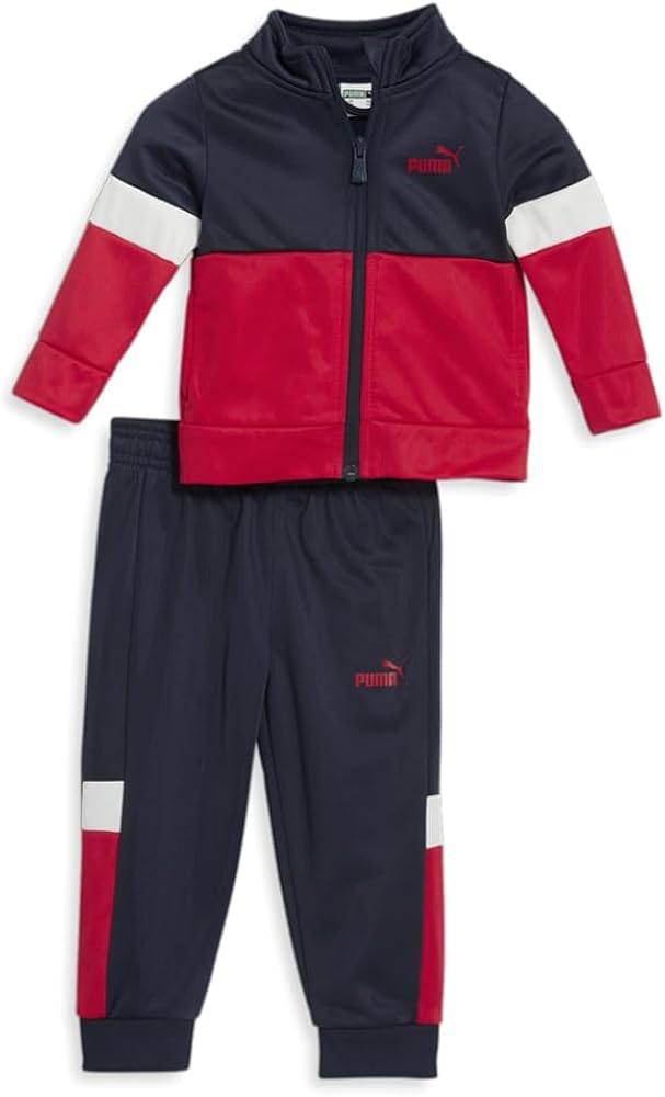 PUMA Toddler Boys 2 Piece Tricot & Jogger Set Athletic Tops Casual Jacket - Blue