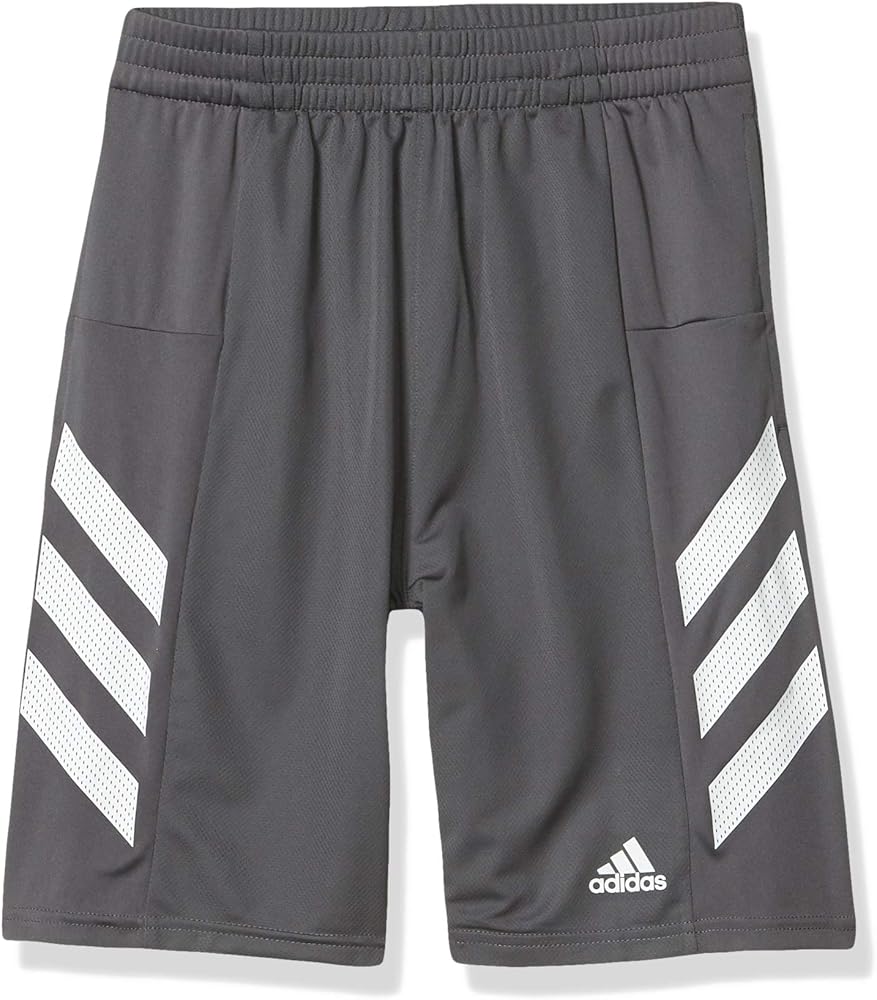 adidas Boys' Big Athletic Shorts, PRO Sport 3S Grey Five, Small