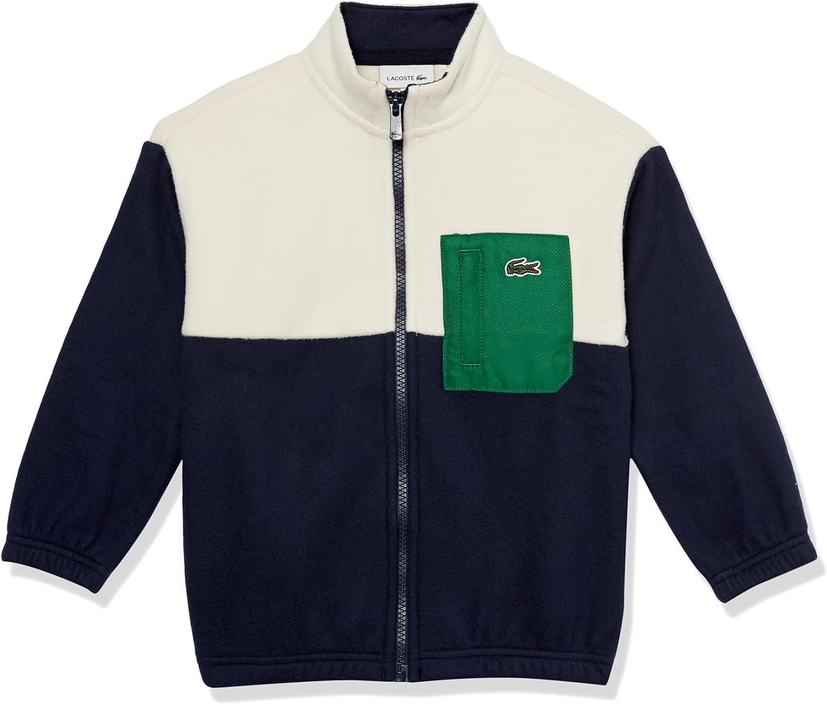 Lacoste Kids' Colorblock Sherpa Full Zip Sweatshirt