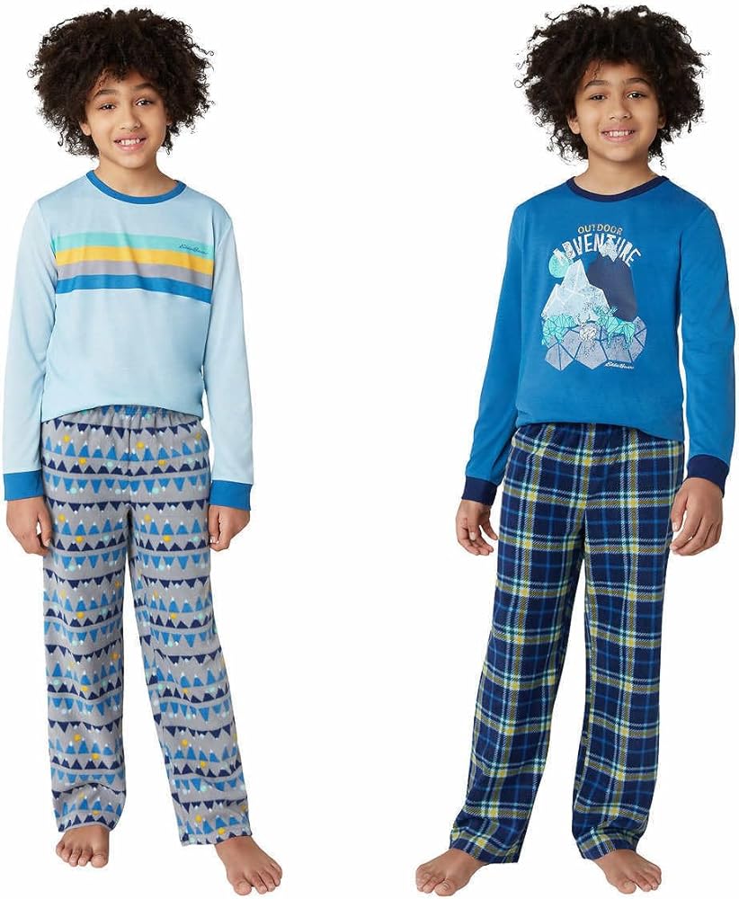 Eddie Bauer Kids 4-Piece Sleep Set (US, Alpha, Small, Regular, Blue Moon)