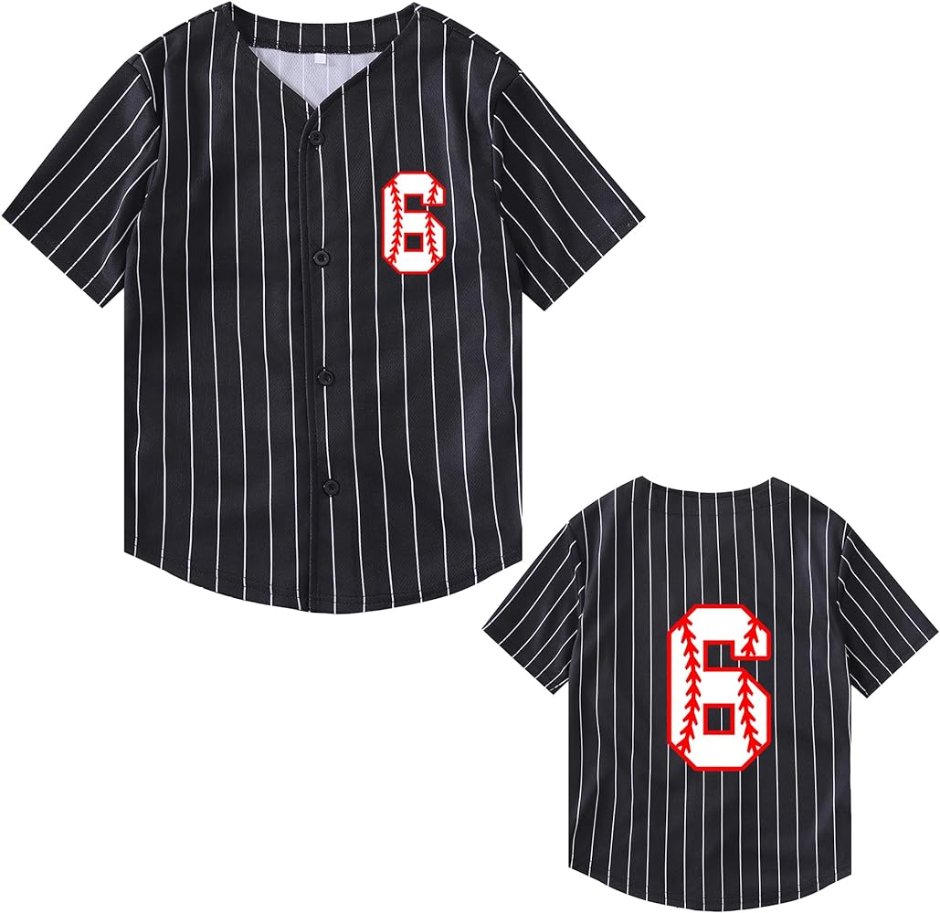 Yuji Itadori Boy 6th Birthday Baseball Shirt 6 Year Old Toddler Kids Baseball Jersey Birthday Clothes