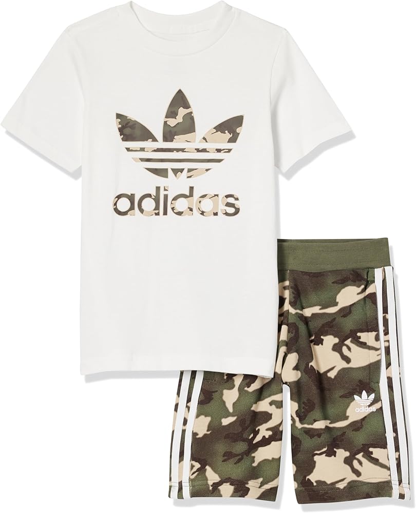 adidas Originals unisex-child Camouflage Short T-shirt SetT-Shirt Set