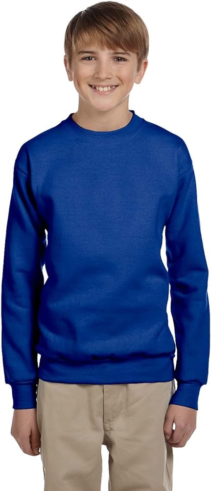 Hanes Boys Comfortblend EcoSmart Crewneck Sweatshirt, Medium, DP Royal