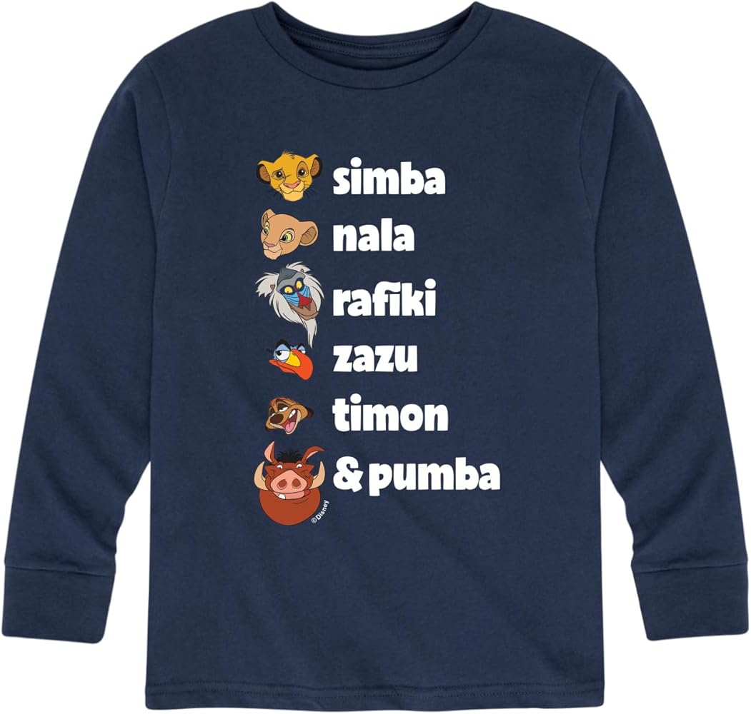 Disney The Lion King - Main Characters - Toddler & Youth Long Sleeve Graphic T-Shirt