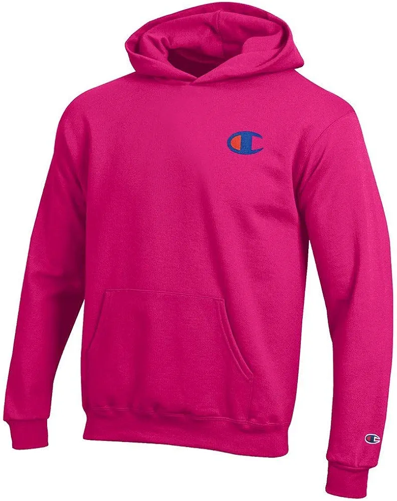 Champion Youth (Knockout Pink) Powerblend Sweat Pullover Hoodie Fleece (XS-S)