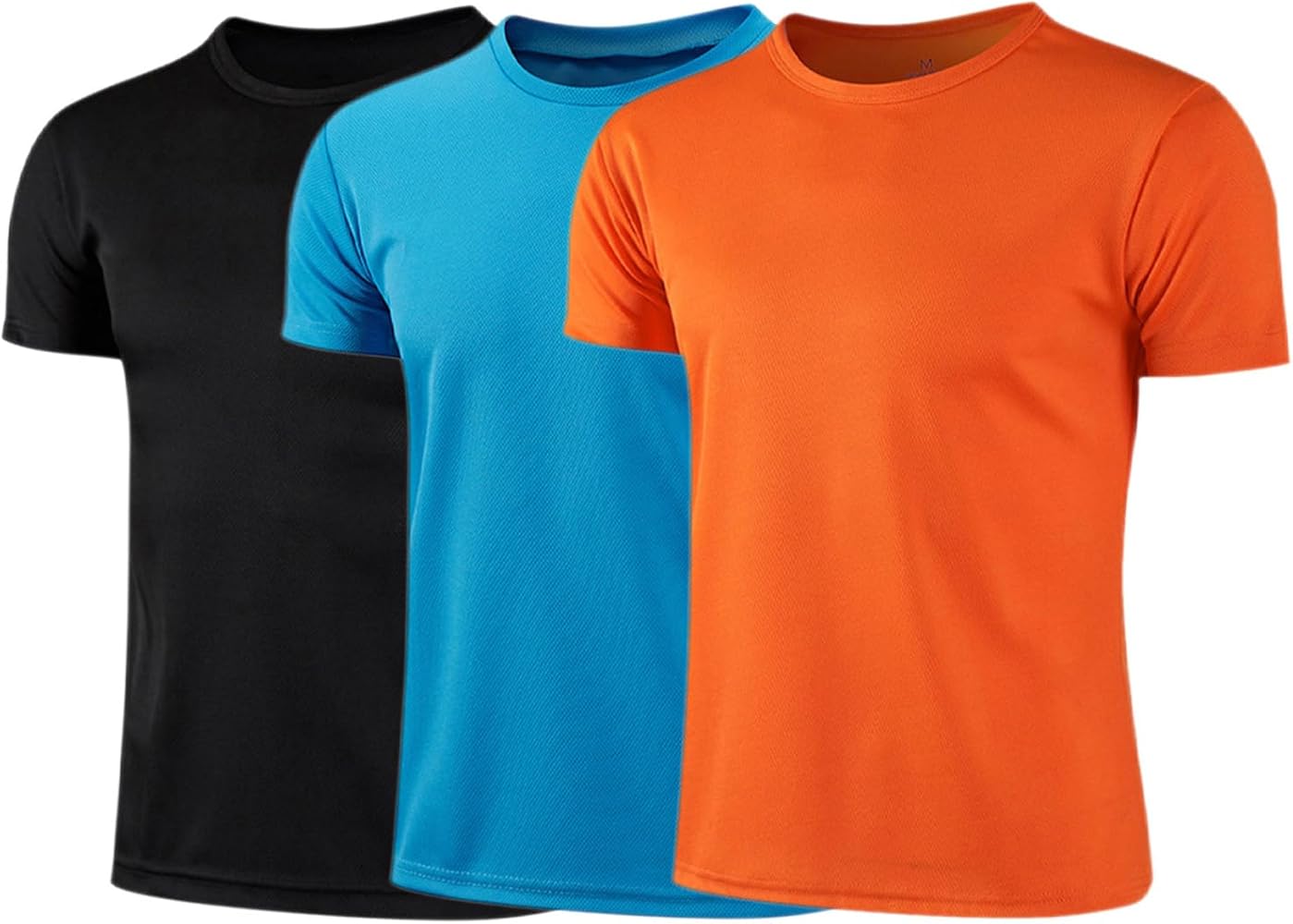 inhzoy Kids Boys 3 Pack Sport Shirts Quick Dry Running Tops Short Sleeve Plain T Shirt Athletic Performance Tee Pullover