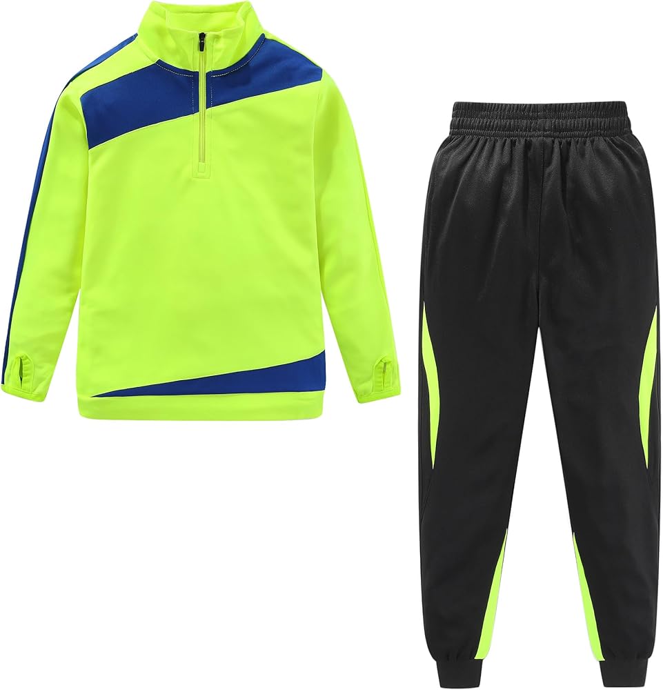 M2C Boys 2 Piece Tracksuit Quater Zip Pullover Sweatshirt and Jogger Pants Set