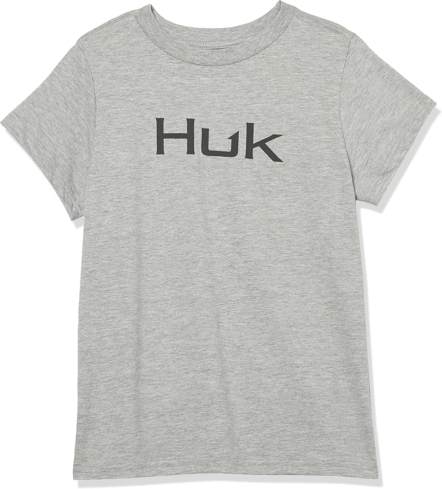 HUK Unisex-Child Logo Tee | Kids Performance Fishing T-Shirt