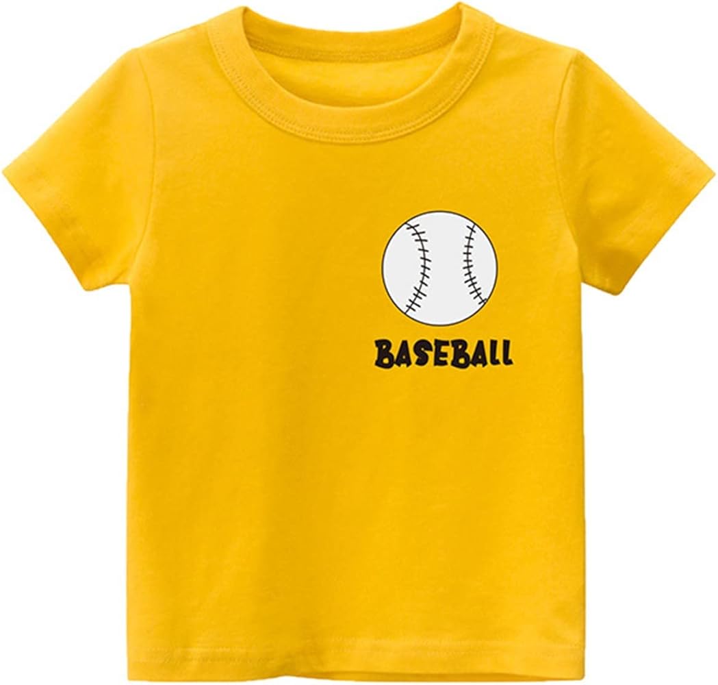 Girls Boys Summer Tops Short Sleeve Cotton Round Neck Clothes Baby Kids Baseball T Shirt for Boys Girls Unisex