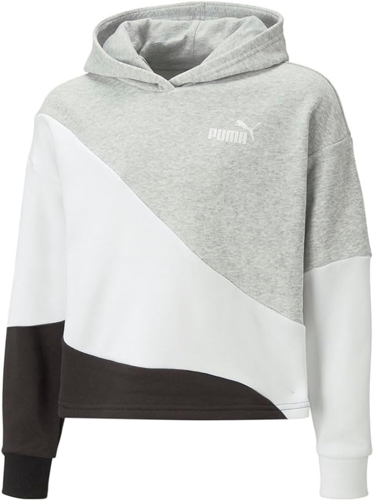 Puma Kids Boys Power Cat Hoodie Athletic Outerwear Casual Hoodie - Grey