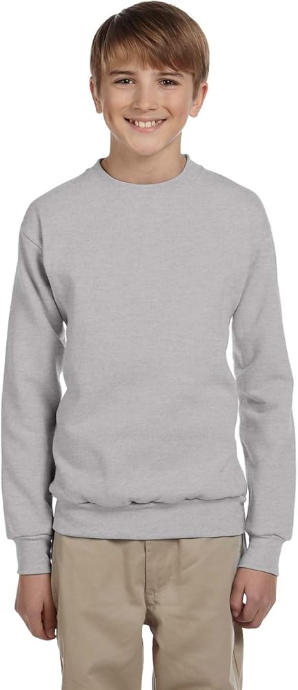 Hanes Boys Comfortblend EcoSmart Crewneck Sweatshirt, Medium, LT Steel