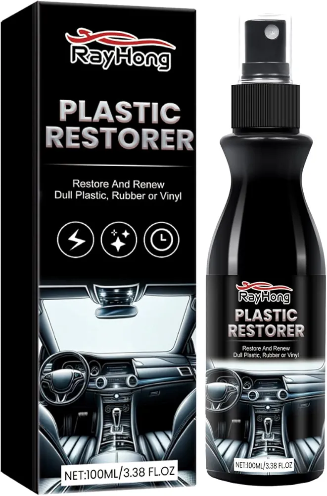 Plastic Restorer for Cars, Ceramic Plastic Coating Trim Restore, Plastic Refreshing Coating, Hydrophobic Trim Coating