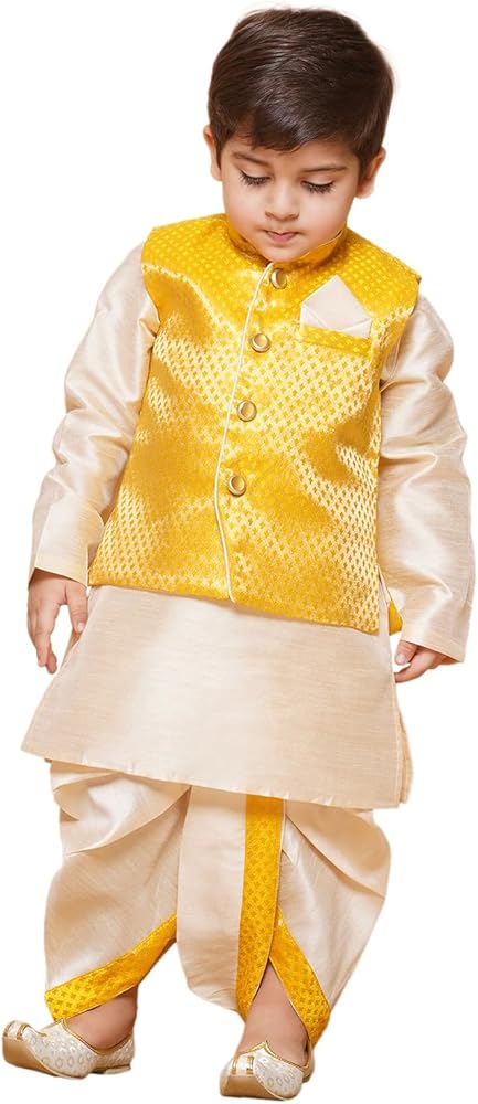 AJ DEZINES Kids Printed Kurta Dhoti Set for Boys Indian Traditional Party Wear Bollywood Style Wedding Dress || Diwali Outfit