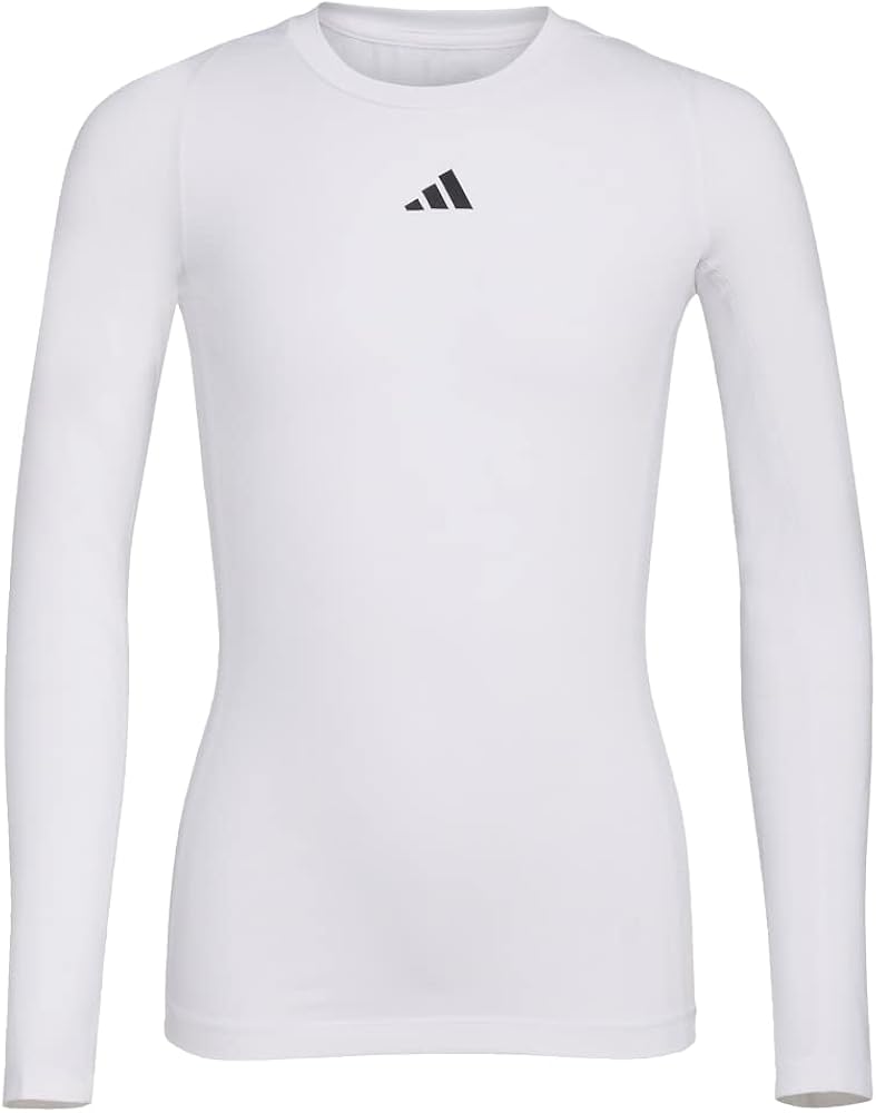 adidas Boys' Moisture Wicking Compression T-Shirt Techfit Athletic Long Sleeve Tee