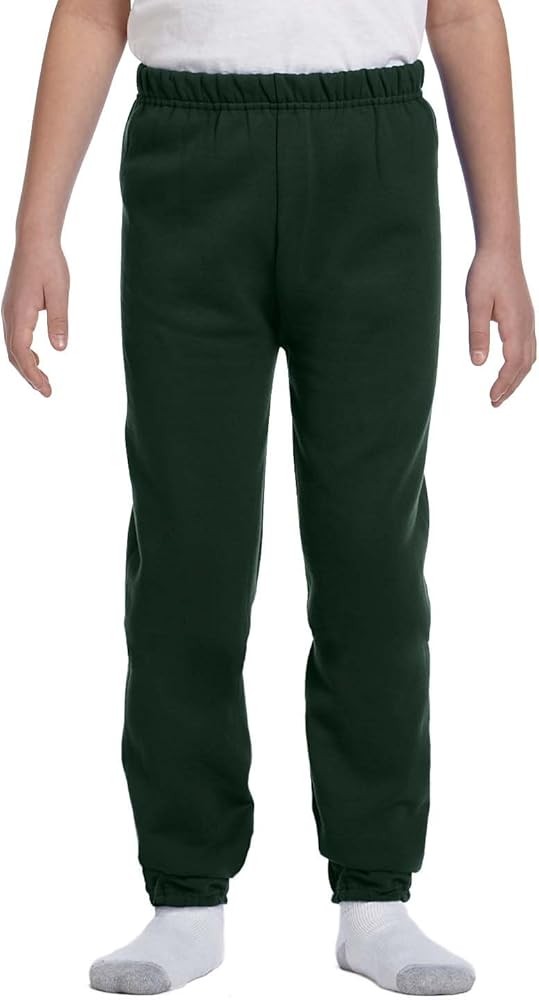 Jerzees Youth 8 oz. NuBlend 50/50 Sweatpants, Forest Green, L