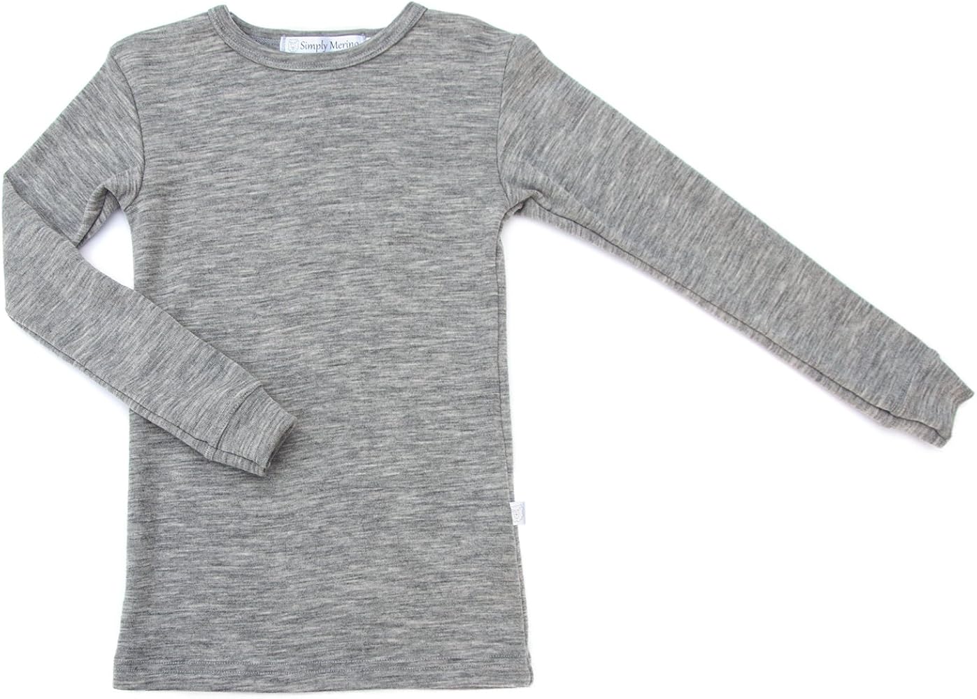 Pure Merino Wool Kids Shirt Thermal Underwear Long Sleeve Top, Natural & Organic Warm Base Layer Long Johns, Unisex