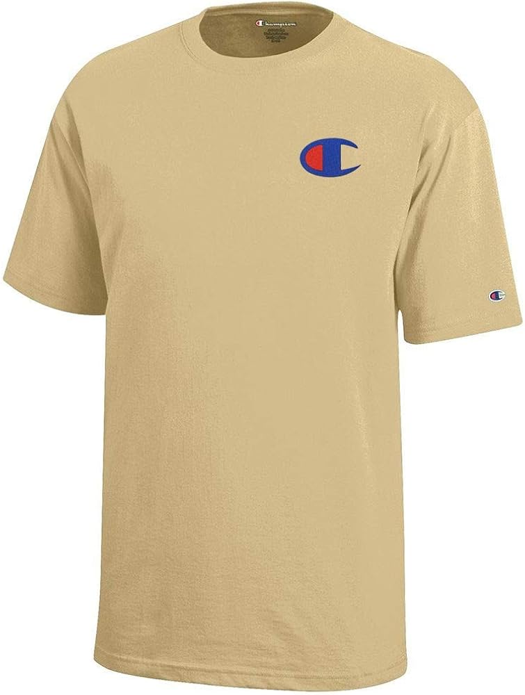 Champion Reverse Weave Logo Youth (Vegas Gold) Short Sleeve T-Shirt(Small)