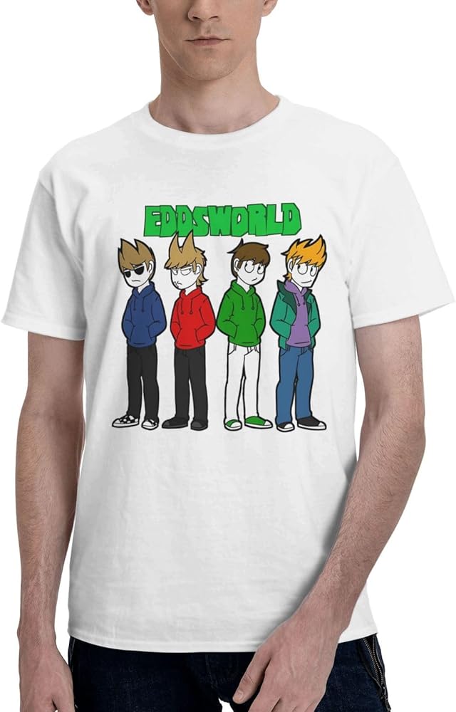 Anime Eddsworld T Shirt Men's Summer Manga O-Neck Tops Casual Short Sleeves Tee