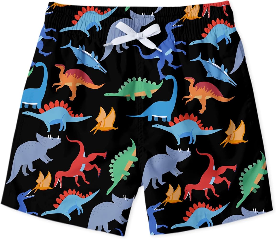 Lovekider Boys 3D Printed Funny Swim Trunks Casual Quick-Drying Beach Pant Sports Running Swim Surf Board Shorts 3-12 Years