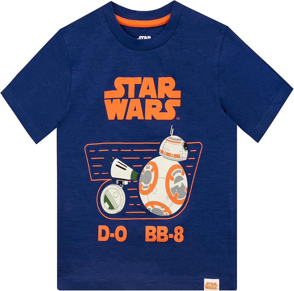 STAR WARS Boys' D-O and BB8 T-Shirt