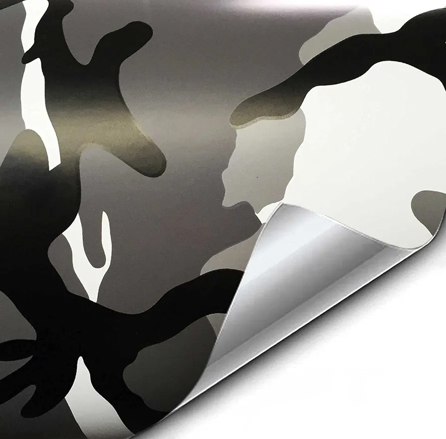 VViViD Snow Camouflage Vinyl Car Wrap Adhesive Decal DIY Air Release Roll (40ft x 5ft)